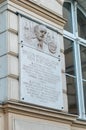 emorial plaque of Michael von Matuschka Royalty Free Stock Photo