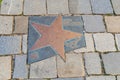 Star of Anna Dabrowska at Walk of Fame in Opole known as Aleja Gwiazd Festiwalu Polskiej Piosenki. Royalty Free Stock Photo