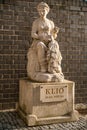 sculpture of Clio on the University Hill in Opole Royalty Free Stock Photo