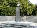 OPOLE , SILESIA , POLAND -ADAM MICKIEWICZ MONUMENT IN THE CITY CENTER Royalty Free Stock Photo