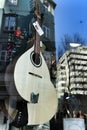 Portuguese guitar and other string instruments in a showcase