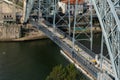 Dom Luis I Bridge, Ponte Dom Luis I. Workers carrying out a renovation of the bridge