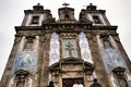 Beautiful facade of Santo Ildefonso church in Oporto