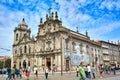 Oporto / Portugal - 08.10.2017: Panoramic view of Igreja do Carmo in a beautiful summer day, Portugal