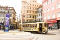 Oporto, Portugal: a typical tramway in Batalha square
