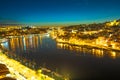 Oporto skyline night Royalty Free Stock Photo