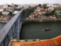 Oporto traditional D.Luis bridge river view Royalty Free Stock Photo