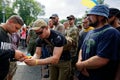 Opponents of LGBT movement burns lgbt flaf during the Equality March