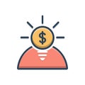 Color illustration icon for Opportunities, career and finance