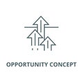 Opportunity concept vector line icon, linear concept, outline sign, symbol