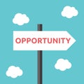 Opportunity direction road sign Royalty Free Stock Photo