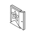 opportunity door succes challenge isometric icon vector illustration