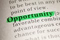 Definition of the word Opportunity