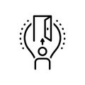 Black line icon for Opportunity, door and occasion Royalty Free Stock Photo