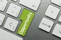 Opportunity - Inscription on Green Keyboard Key