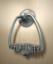 Opportunity Knocks Door Knocker Royalty Free Stock Photo