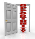 Opportunity Knocks Door Opens to New Growth and Chances Royalty Free Stock Photo