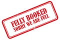 Fully booked sorry we are full stamp on white Royalty Free Stock Photo