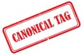 canonical tag stamp on white Royalty Free Stock Photo