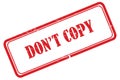 don\'t copy stamp on white Royalty Free Stock Photo