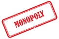 monopoly stamp on white Royalty Free Stock Photo