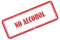 no alcohol stamp on white Royalty Free Stock Photo