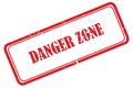 danger zone stamp on white