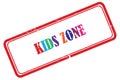 kids zone stamp on white Royalty Free Stock Photo