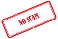 no scam stamp on white Royalty Free Stock Photo