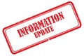 information update stamp on white Royalty Free Stock Photo