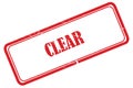 clear stamp on white Royalty Free Stock Photo