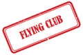 flying club stamp on white