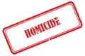 homicide stamp on white Royalty Free Stock Photo