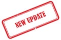 new update stamp on white Royalty Free Stock Photo