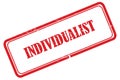 individualist stamp on white Royalty Free Stock Photo