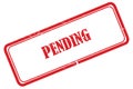 pending stamp on white Royalty Free Stock Photo