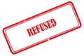 refused stamp on white Royalty Free Stock Photo