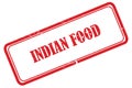 indian food stamp on white