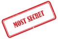 most secret stamp on white Royalty Free Stock Photo