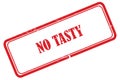 no tasty stamp on white Royalty Free Stock Photo