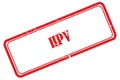 hpv stamp on white