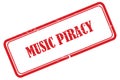 music piracy stamp on white