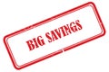 big savings stamp on white Royalty Free Stock Photo