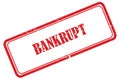bankrupt stamp on white Royalty Free Stock Photo