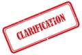 clarification stamp on white Royalty Free Stock Photo