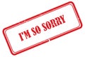 i\'m sorry stamp on white Royalty Free Stock Photo