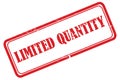 limited quantitity stamp on white