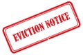 eviction notice stamp on white
