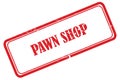 pawn shop stamp on white