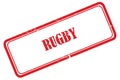 rugby stamp on white